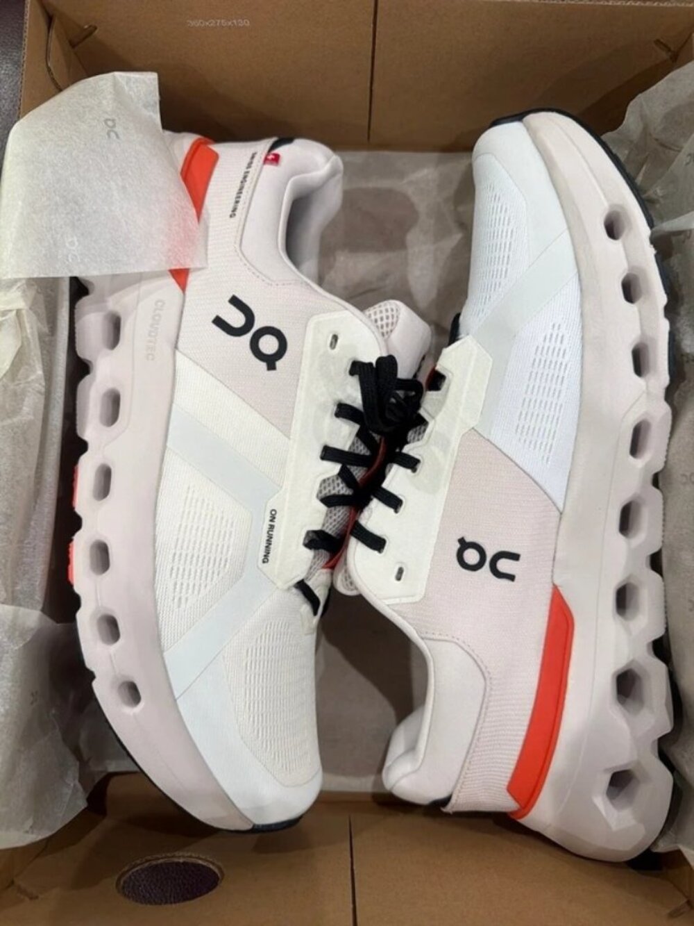 On Cloud Cloudrunner 2 Running Shoes White Orange Men’s US 12